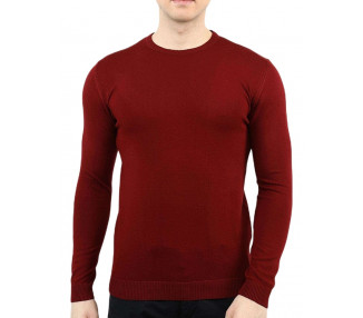 Bordó pánský tenký pletený svetr