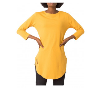 žluté dámské delší tričko