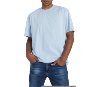 Světle modré pánské basic tričko