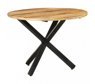 Jídelní stůl 100 cm masivní dřevo / ocel Dekorhome