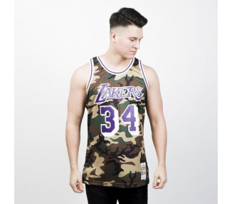 Mitchell & Ness Los Angeles Lakers 34 Shaquille O'Neal camo Swingman Jersey