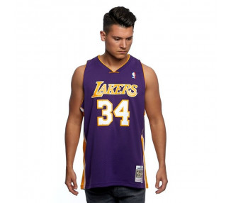Mitchell & Ness Los Angeles Lakers 34 Shaquille O'Neal purple Swingman Jersey