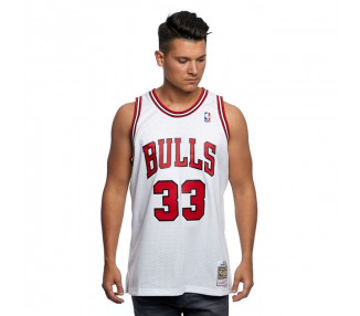 Mitchell & Ness Chicago Bulls 33 Scottie Pippen white / red Swingman Jersey