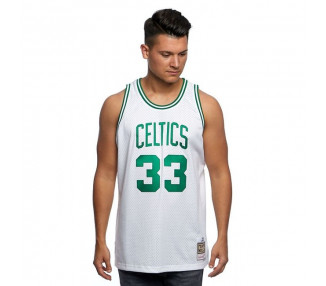 Mitchell & Ness Boston Celtics 33 Larry Bird white Swingman Jersey