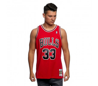 Mitchell & Ness Chicago Bulls 33 Scottie Pippen red Swingman Jersey