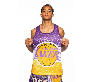 Mitchell & Ness tank top Los Angeles Lakers Jumbotron Sublimated Tank light gold