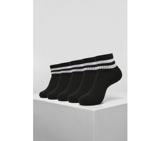 Urban Classics Sporty Half Cuff Logo Socks 5-Pack black