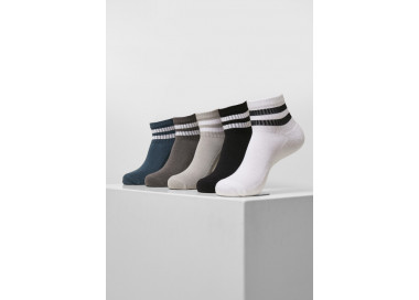 Urban Classics Sporty Half Cuff Logo Socks 5-Pack multicolor