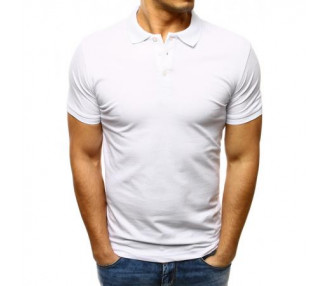 Pánské bílé tričko s límečkem
