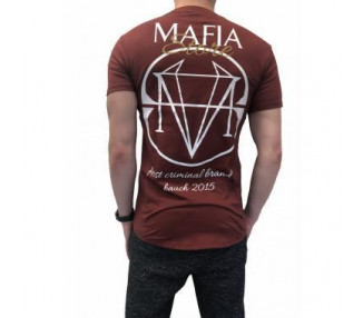 Pánské červené tričko s potiskem Mafia Store