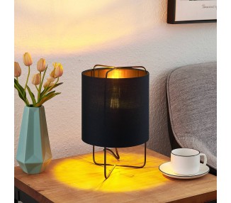  Lindby Lindby Kesta stolní lampa, černozlatá, 32 cm