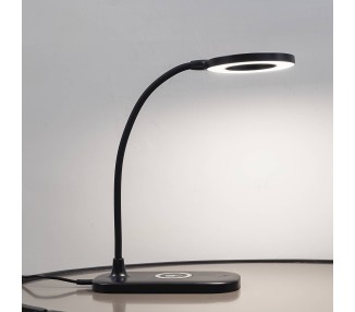  Lindby Stolní LED lampa Lindby Siona černá CCT stmívatelná nabíjecí stanice