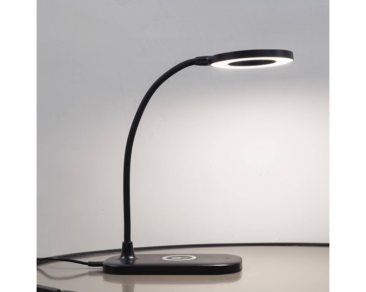  Lindby Stolní LED lampa Lindby Siona černá CCT stmívatelná nabíjecí stanice