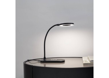  Lindby Stolní LED lampa Lindby Siona černá CCT stmívatelná nabíjecí stanice