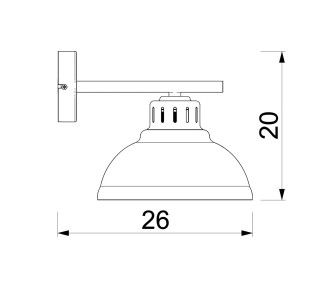  Luminex Nástěnné svítidlo Sven, černo-zlatá barva, Ø 21 cm, ocel