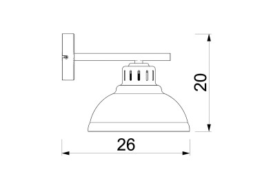 Luminex Nástěnné svítidlo Sven, černo-zlatá barva, Ø 21 cm, ocel