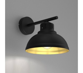  Luminex Nástěnné svítidlo Sven, černo-zlatá barva, Ø 21 cm, ocel