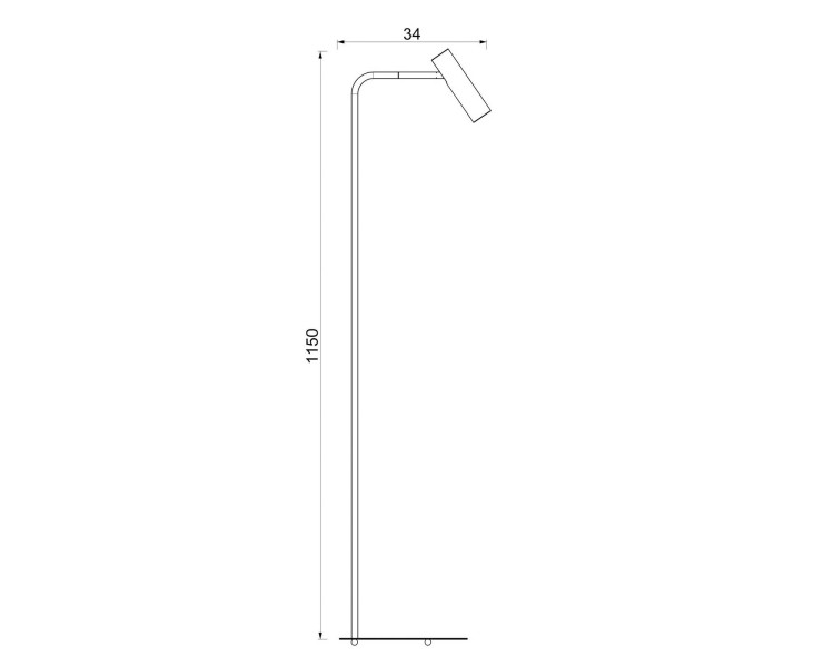  Luminex Stojací lampa Axion, béžová barva, výška 115 cm, ocel