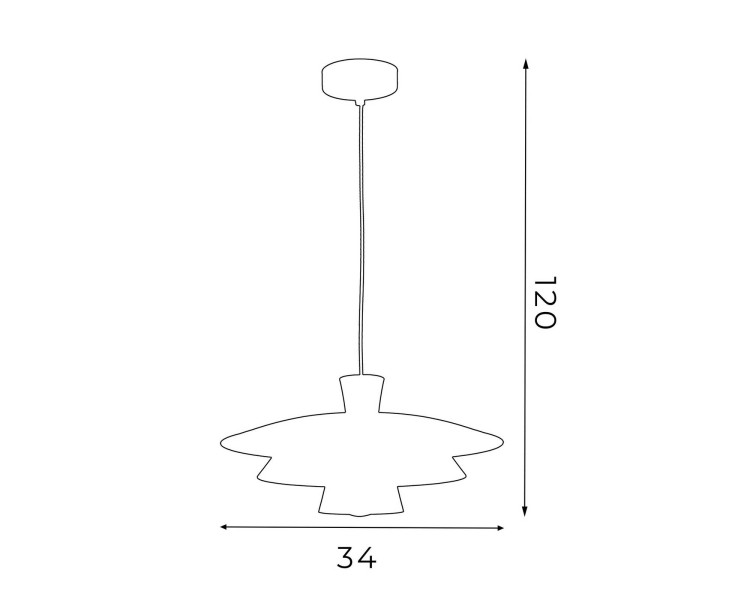  Luminex Závěsné svítidlo Plato, titanová/zlatá barva, Ø 34 cm, ocel