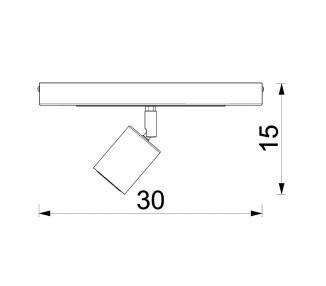  Luminex Stropní bodové svítidlo Rodez, černá/zlatá, délka 30 cm, ocel