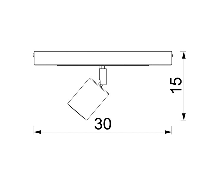  Luminex Stropní bodové svítidlo Rodez, černá/zlatá, délka 30 cm, ocel
