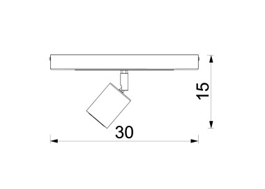  Luminex Stropní bodové svítidlo Rodez, černá/zlatá, délka 30 cm, ocel