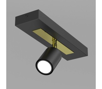  Luminex Stropní bodové svítidlo Rodez, černá/zlatá, délka 30 cm, ocel