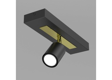  Luminex Stropní bodové svítidlo Rodez, černá/zlatá, délka 30 cm, ocel