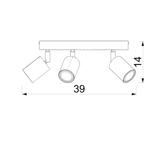 Luminex Zábavné stropní bodové svítidlo, bílé, Ø 30 cm, ocel, 5 světel.