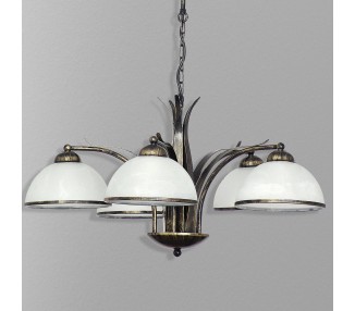  Luminex Lustr Corfu, 5 světel, Ø 68 cm, zlatá barva, starožitnost