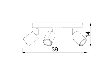 Luminex Zábavné stropní bodové svítidlo, šedé, Ø 30 cm, ocel, 5 světel.