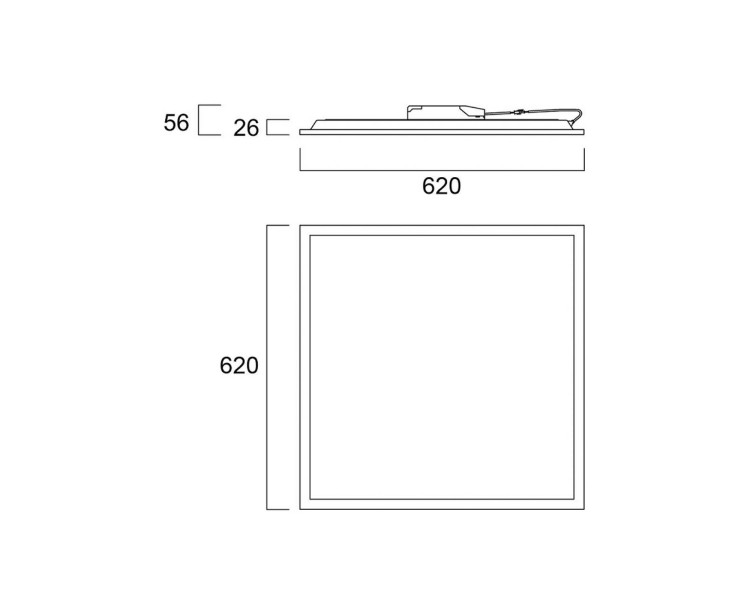  Sylvania Sylvania LED panel Start, 62,5 x 62,5 cm, 840, DALI, 30 W