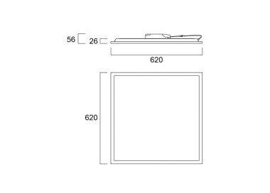  Sylvania Sylvania LED panel Start, 62,5 x 62,5 cm, 840, DALI, 30 W