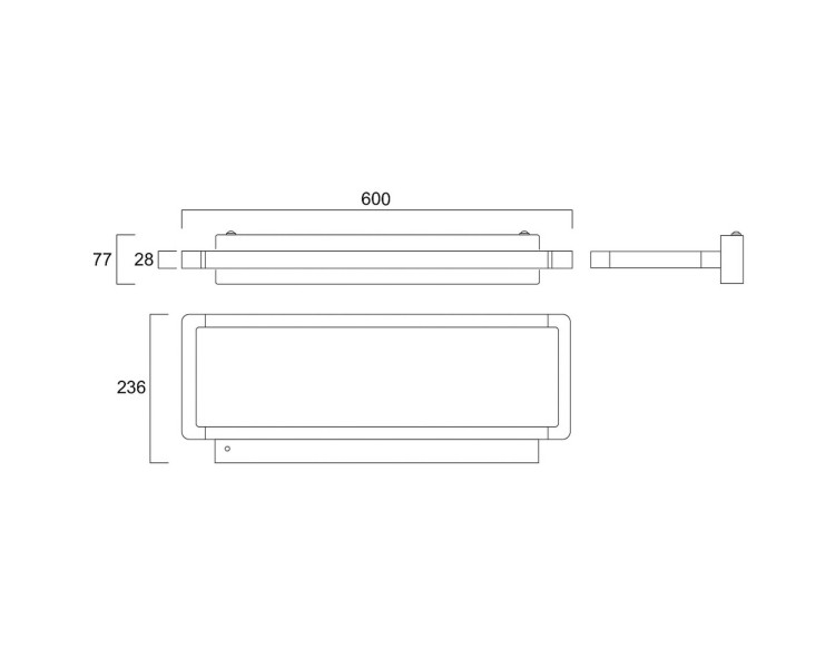  Sylvania Nástěnné svítidlo LED Sylvania Areum, 60 x 24 cm, bílé, 840 ks