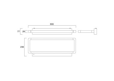  Sylvania Nástěnné svítidlo LED Sylvania Areum, 60 x 24 cm, bílé, 840 ks