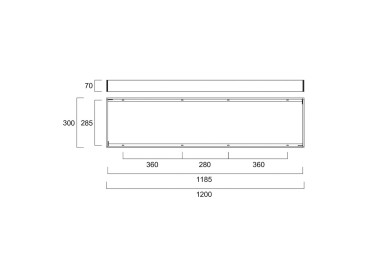  Sylvania Sada montážních rámů Sylvania pro panely LED, 120 x 30 cm