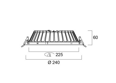  Sylvania Sylvania LED stropní svítidlo Insaver Slim, Ø 22,5 cm, 840