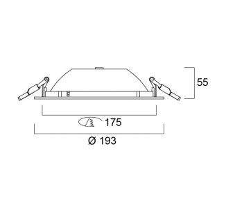  Sylvania Sylvania LED vestavné světlo Start, IP54, 830, Ø 17,5 cm, DALI