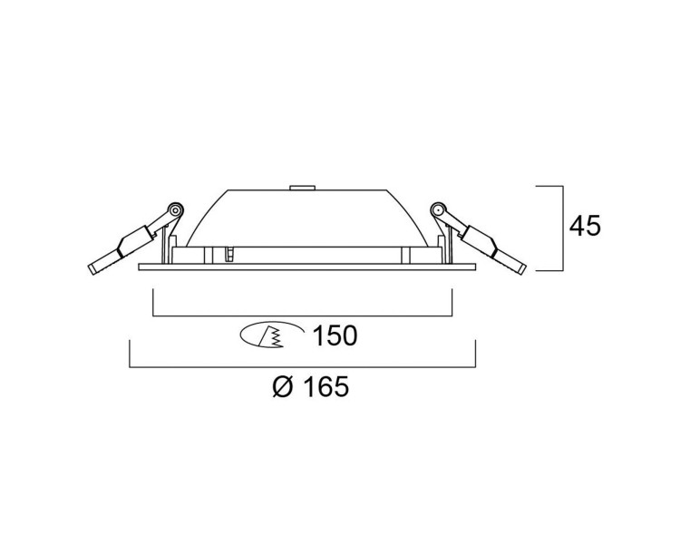  Sylvania Sylvania LED vestavné světlo Start, IP54, 830, Ø 15 cm, DALI