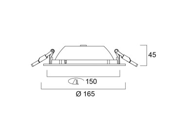  Sylvania Sylvania LED vestavné světlo Start, IP54, 830, Ø 15 cm, DALI