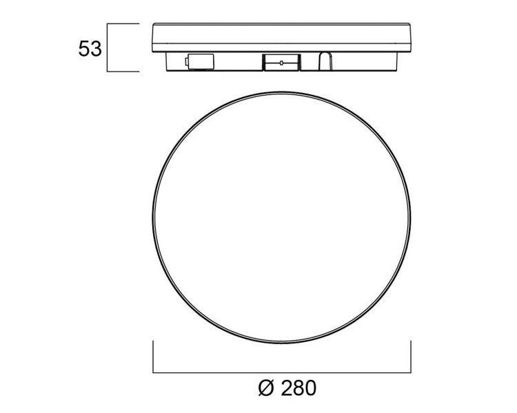  Sylvania Stropní svítidlo Sylvania Start Surface Slim, Ø28cm, senzor, IP54