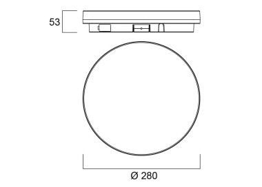  Sylvania Stropní svítidlo Sylvania Start Surface Slim, Ø28cm, senzor, IP54
