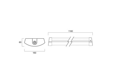  Sylvania Stropní svítidlo Sylvania LED Deltawing, 116 cm, IP44, 840