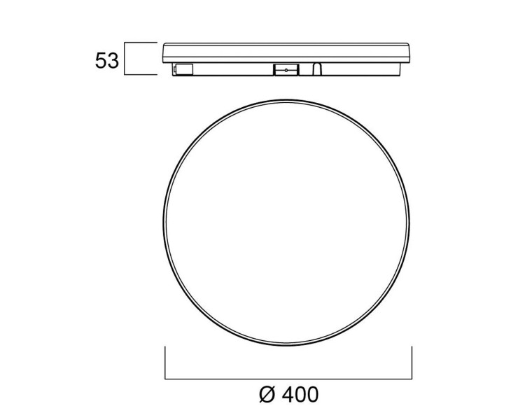  Sylvania Stropní svítidlo Sylvania Start Surface Slim, Ø 40 cm, IP54, stm.