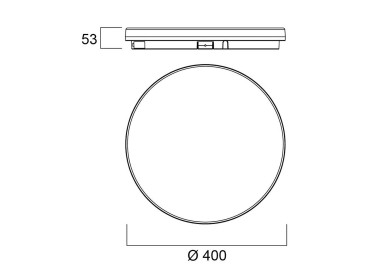  Sylvania Stropní svítidlo Sylvania Start Surface Slim, Ø 40 cm, IP54, stm.