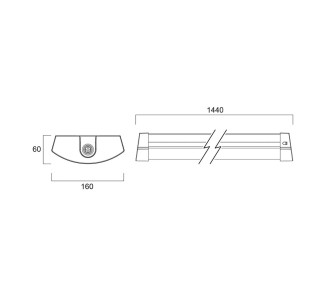  Sylvania Stropní svítidlo Sylvania LED Deltawing, 144 cm, IP44, 840
