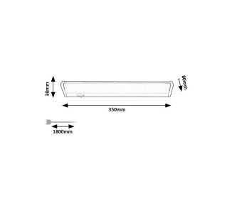 Rabalux 78058 podlinkové výklopné LED svítidlo Easylight 2, 35 cm, stříbrná
