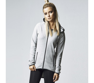 Urban Classics Ladies Athletic Interlock Zip Hoody grey