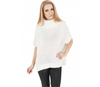 Urban Classics Ladies Knitted Poncho offwhite