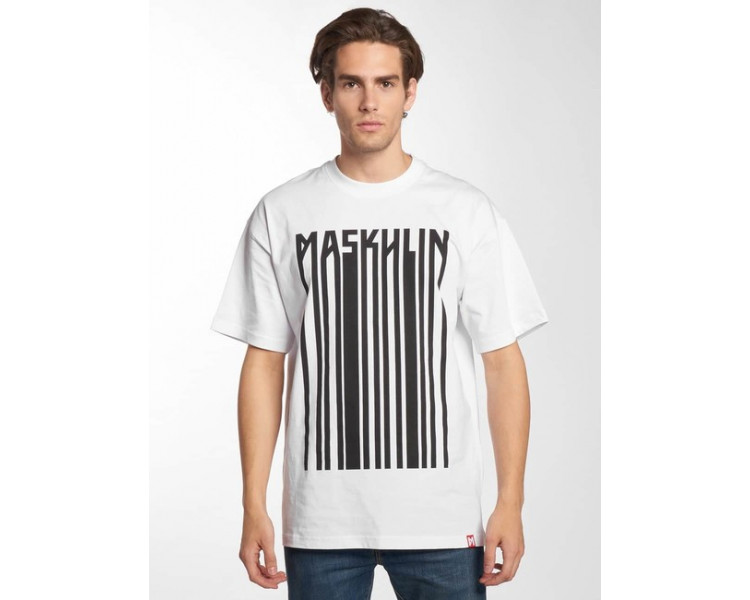 Maskulin / T-Shirt Barcode in white